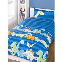 Rapport Dinosaur Duvet Cover Set in Blue | Size: Single