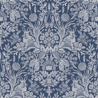 World of Wallpaper Harlen Woodland Damask Wallpaper in Navy