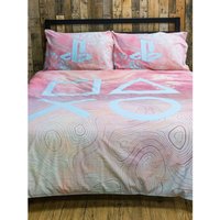 Playstation Marble Duvet Cover Set in Pale Pink | Size: Double