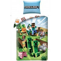 Minecraft Battle Duvet Cover Set in Dark Green | Size: Single