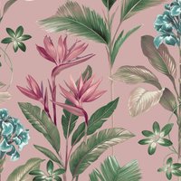 Belgravia Oliana Floral Wallpaper in Baby Pink