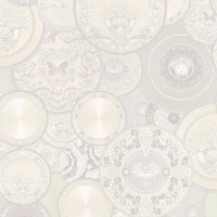 Versace Les Etoiles De La Mer Dish Textured Wallpaper in White