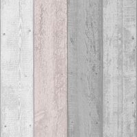 Arthouse Painted Wood Wallpaper in Grey