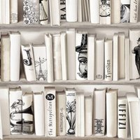 Muriva Encyclopedias Wallpaper in Cream