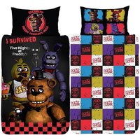 Five Nights At Freddys Duvet Cover Set in Black | Size: Single