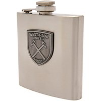 West Ham United FC Badge Hip Flask in Silver