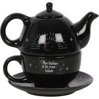 Something Different The Fortune Teller Tea For One Tea Set in Black