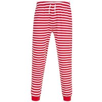SF Men's Stripe Cuffed Lounge Pants in Red | Size: Small