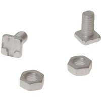 ALM Square Bolts & Nuts (Pack of 20) in Silver