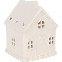 Something Different Gingerbread House Tea Light Holder in White