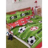 Bedding & Beyond Football Duvet Cover Set in Red | Size: Double