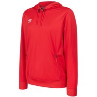 Umbro Club Essential Polyester Drawstring Hoodie in Scarlet | Size: 7-8 Years