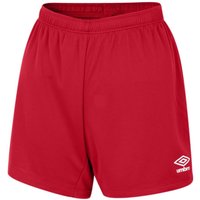 Umbro Women's Club Logo Shorts in Scarlet | Size: Large