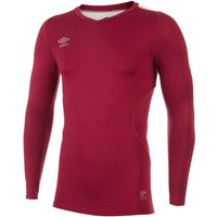Umbro Men's Elite V Neck Base Layer Top in Burgundy | Size: XL