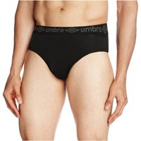 Umbro Men's Plain Briefs (Pack of 3) in Black | Size: XL