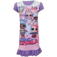 LOL Surprise Girl's Queens Of The Catwalk Nightdress in Lilac | Size: 3-4 Years