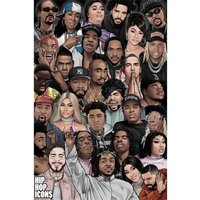 Pyramid International Hip Hop Icons Poster in Black