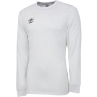 Umbro Club Long-Sleeved Jersey in White | Size: 9-10 Years
