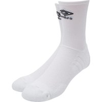 Umbro Men's Pro Tech Logo Socks in White | Size: 7-12