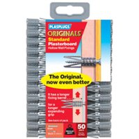 PLASPLUGS Wall Plugs (Pack of 50) in Grey