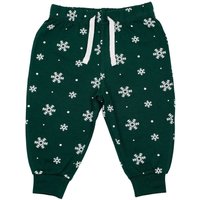 Larkwood Snowflake Lounge Pants in Bottle Green | Size: 24 m