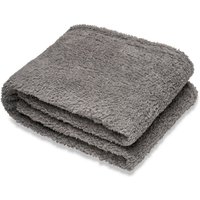Ribbon Teddy Fleece Throw in Grey