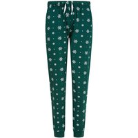 SF Women's Snowflake Lounge Pants in Bottle Green | Size: Large