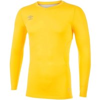 Umbro Men's Elite V Neck Base Layer Top in Yellow | Size: Small