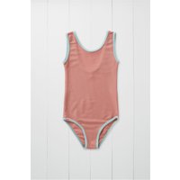 Grass & Air Girl's Ribbed Kids Swimsuit in Rose | Size: 18-24 m