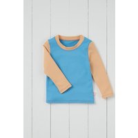 Grass & Air Honeycomb Waffle Long Sleeve Rash Vest in Turquoise | Size: 4-5 Years