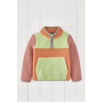 Grass & Air Borg Quarter Zip Jumper in Orange | Size: 3-4 Years