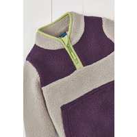 Grass & Air Borg Quarter Zip Jumper in Purple | Size: 3-4 Years