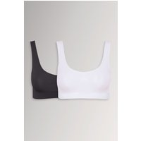 Yours Women's 2 Pack Seamless Non-Padded Bras in Black | Size: 26-28