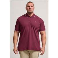 BadRhino Men's Short Sleeve Polo Shirt in Burgundy | Size: 7-8XL