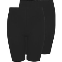 Yours Women's 2 Pack Stretch Cycling Shorts in Black | Size: 20