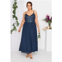 Yours Women's Maxi Dress in Blue | Size: 16