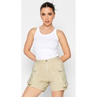 PixieGirl Women's Petite Cargo Shorts in Camel | Size: 12