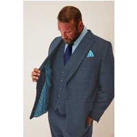 Check Wool Mix Waistcoat 44R