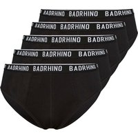 BadRhino Men's 5 Pack Briefs in Black | Size: 5-6XL