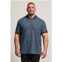 BadRhino Men's Slub Polo Shirt in Blue | Size: 7-8XL