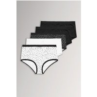 Yours Women's 5 Pack Butterfly Print Full Briefs in Black | Size: 26-28