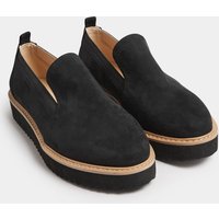 Yours Women's Wide & Extra Wide Fit Loafers in Black | Size: 8EEE