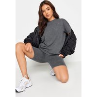 PixieGirl Women's Petite Acid Wash T-Shirt & Shorts Set in Grey | Size: 10
