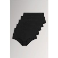 Yours Women's 5 Pack Stretch Full Briefs in Black | Size: 26-28
