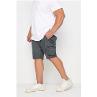 BadRhino Men's Crinkle Nylon Cargo Shorts in Grey | Size: 4XL