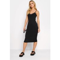 PixieGirl Women's Petite Printed Midi Dress in Black | Size: 16