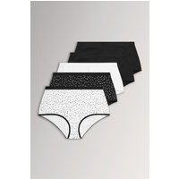 Yours Women's 5 Pack High Waisted Shorts in Black | Size: 30-32