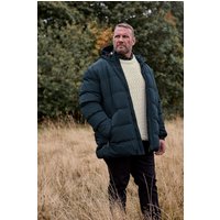 Hooded Logo Puffer Jacket Dark