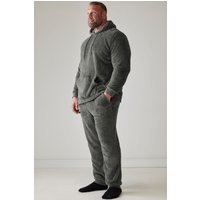 BadRhino Men's Borg Lounge Set in Grey | Size: 4XL