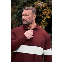 BadRhino Men's Quarter Zip Sweatshirt in Burgundy | Size: 2XL
